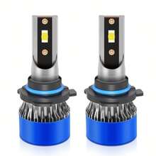 Roadsun 2 件 LED 汽车大灯灯泡 - H1 H4 H7 H11 H13 9005/HB3 9006/HB4 9007，6000K 白光，75000LM，200W 远/近光，快速安装雾灯，带超级冷却系统