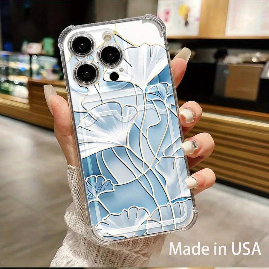 Funda transparente para teléfono con ranura para tarjetas, compatible con phone 16, 15, 14, 13, 12 y 11 - Colores mixtos 1 - Ver 1