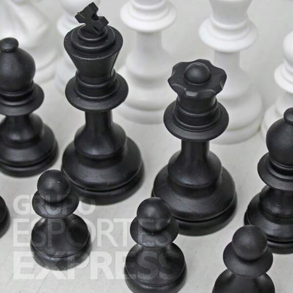 Conjunto de Xadrez em Plástico - Rei de 9,3 cm - Esportes Express - Cód. 0280