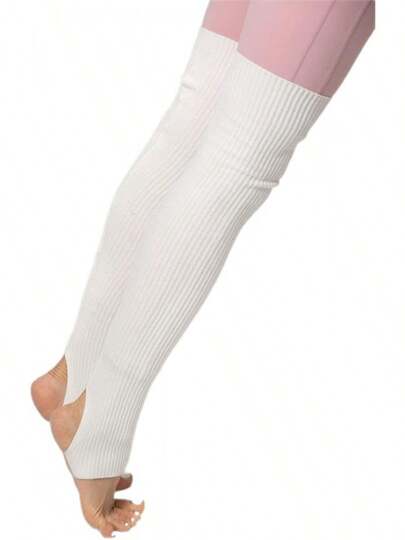Leg Warmers & Socks For Women's Dance & Yoga - Open Toe & Heel - Eighty's 80s Ribbed Party & Sports Socks