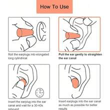 50 对/30 对/20 对泡沫耳塞，独立包装 32db Nrr 降噪耳塞，适用于睡眠、打鼾、旅行、大声音乐、音乐会、射击、工作、建筑、听力保护 - 橘色 - 查看 4