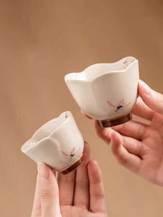 Set van 6 keramische bekers voor keuken, eetkamer, woonkamer, cadeaus, drinkwater, thee, koude dranken, isolatie, geschikt voor thee, koffie, melk, vruchtensap, bruiloften, feesten en verjaardagen.