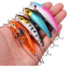 Fishing Lures Kit Mixed Including Minnow Popper Crank Baits With Hooks For Saltwater Freshwater Trout Bass Salmon Fishing - Item-E 56pcs - 查看 5