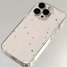 Funda de teléfono transparente de alta calidad, a la moda, simple, personalizada y creativa con estrellas pequeñas de color de  dopamine, diseño a prueba de golpes y anticaídas, resistente a las manchas y duradera, adecuada para  17/17 Pro/17 Pro Max/17 Air/ 16/16 Pro/16 Pro Max/16 Plus/ 15/15 Pro Max/15 Pro/15 Plus/ 14/14 Pro/14 Plus/14 Pro Max/ 13/13 Pro/13 Pro Max/12/12 Pro/12 Pro Max/11/11 Pro/11 Pro Max/XR/X/XS/XS Max. Es el regalo de cumpleaños perfecto para novias, novios, esposos, esposas, amigos o para uno mismo, novedoso y a la moda, adecuado tanto para hombres como para mujeres, con una carcasa suave de TPU espacial. - Transparente 2184 - Ver 6