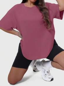 SUPEKYKO Women's Plus Size Short Sleeve T-Shirt - Loose Fit Active Top For Gym, Yoga & Casual Wear | All-Season Comfort