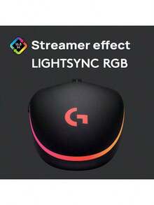 Logitech G102 有线鼠标，机械电竞轻量，RGB 灯光效果，便携，经典设计，机械按键，点击感清脆，握感舒适，适合中/小手，办公和游戏，黑色