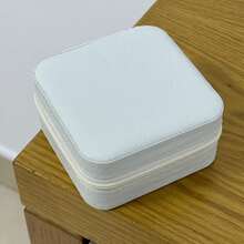 KIT1 And 5 Pcs Portable Jewelry Holder Box Storage Bag Necklace Earrings Rings - Màu be - Xem 1