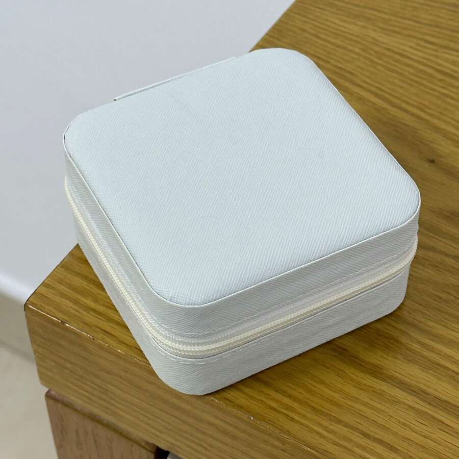 KIT1 And 5 Pcs Portable Jewelry Holder Box Storage Bag Necklace Earrings Rings - Màu be - Xem 1