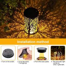 NetHong 2Pcs Solar Lights Replacement Top With LED Bulbs Solar Panel Lantern Lid Tops - Black - View 7