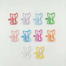 20 pièces/40 pièces Clips de reliure mignons en forme de clé de sol, fournitures de bureau créatives, pinces à papier colorées, couleur aléatoire, fournitures scolaires, rentrée scolaire