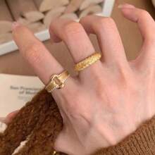 1pc Fashionable Vintage Golden Wheat Shaped Ring, Suitable For Daily Wear, Good Gift For Girlfriend, Mother