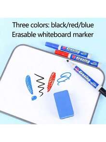 Pizarra blanca magnética grande de borrado en seco con trípode telescópico: caballete portátil de doble cara, con 3 rotuladores, un rotulador y un juego de borradores para pizarra, ideal para el uso diario en la oficina. Soporte retráctil para pizarra blanca, duradero, ligero, práctico y portátil, con almohadillas antideslizantes, abrazaderas estables, plegable, caballete metálico con trípode, ideal para bocetos al aire libre, bocetos en interiores y enseñanza en la oficina.