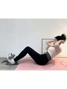 1PC仰臥起坐輔助器捲腹拉力器家用顏色隨機