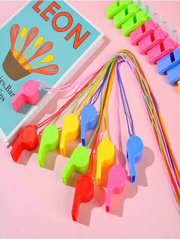 1pc Loud Plastic Outdoor Survival Fire Whistle, Whistle, Sport Event Training Whistle, Fan Cheer Prop