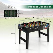 GOFLAME 4 In 1 Multi Game Table Set Combination Soccer Air Hockey Billiards Table Tennis - Brown - View 2