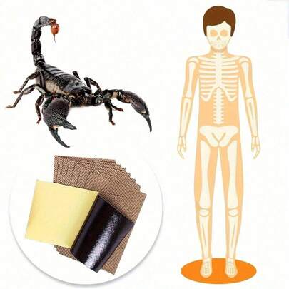 Chinese Herbal Scorpion Patches, Long-Lasting Ultra-Strength For Back, Knee, Neck, Shoulder, Muscles And Joints, Non-Electric Natural Pads, Knee Patch With Plant Essence, Neck, Shoulder And Knee Patch, Acupuncture Patch, Heat Patch, Long-Lasting Warm Knee Patch, Gentle, Non-Irritating Daily Care Sole Pads, Natural Herbal Essence Self-Heating Patches For Body