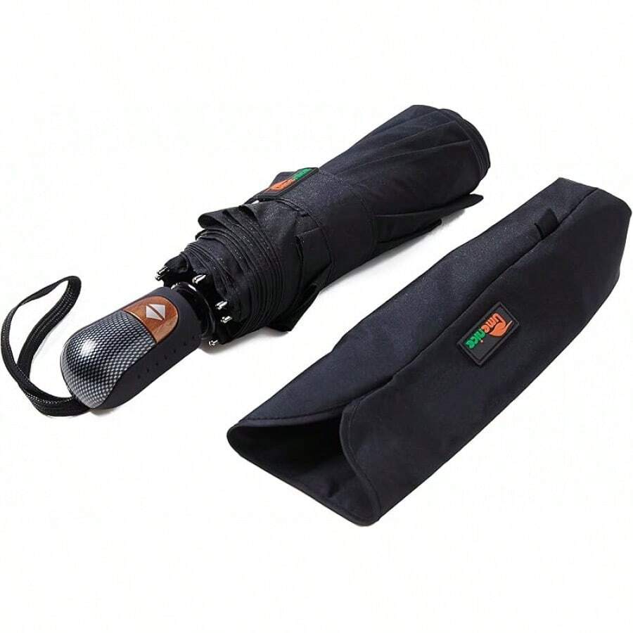 Paraguas Resistente para Aventuras de Viaje - Negro - Ver 1