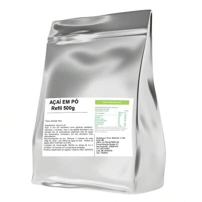 Acai em Po 500g Embalagem Refil WVegan Vegano Açaí Açai