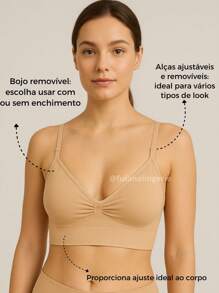 Sutiã Básico Alcinha Com Bojo Removível Premium Conforto - Sutia Import