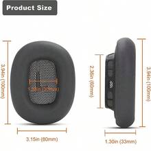 Miếng đệm tai nghe thay thế Letter tương thích với tai nghe Apple Max, miếng đệm tai bằng vải lưới có mút hoạt tính và nam châm cho Max Miếng đệm tai thay thế tương thích với tai nghe Apple Max - Nhiều màu - Xem 8