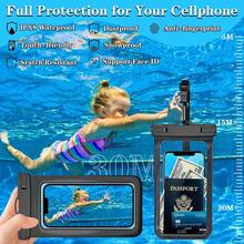 [2 Pieces Completely Waterproof] Mobile Phone Waterproof Case IPX8 Grade 10.5*21.5cm. Suitable For Mobile Phones Under 6.5 Inches. Applicable To Swimming Pools/Beaches/Hot Springs. Supports Underwater Shooting. Face Recognition. - 2 miếng - Xem 4