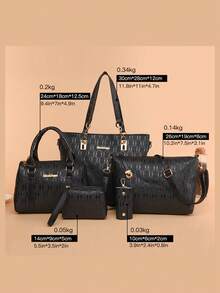 新款格纹妈妈包，大容量6/5件套组合包，撞色托特包单肩手提包女士