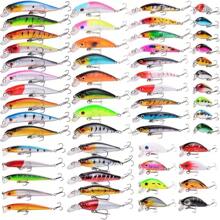 Fishing Lures Kit Mixed Including Minnow Popper Crank Baits With Hooks For Saltwater Freshwater Trout Bass Salmon Fishing - Item-E 56pcs - 查看 1