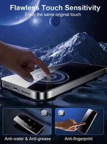 paquete de 1 Protector de pantalla de vidrio templado anti-espía compatible con 16/16 Pro Max/15/14/13/12/11 Pro Max Mini XR XS MAX - Brillante, resistente a rasguños, película protectora a prueba de roturas