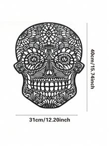 1/4/6 piezas Manteles individuales de PVC con calavera de Halloween y lámina dorada, decoración de hotel y restaurante, resistentes al calor y antideslizantes, manteles de estilo occidental para bodas, fiestas, Halloween, festival de cosecha de otoño, celebraciones festivas, picnics, camping, banquetes de cumpleaños, decoración de mesa de comedor - Multicolor - Ver 8