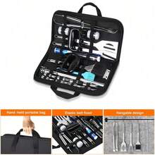 30Pcs BBQ Tool Set Stainless Steel Barbecue Grilling Utensil Cooking Outdoor Kit - Default - View 6