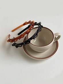 1/2件装编织分叉发箍，双层镂空发圈装饰，洗脸刘海发箍，发带，发箍，发圈发箍，礼品发饰头饰