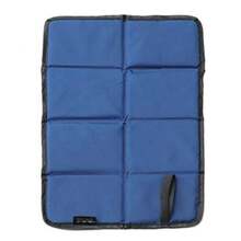 Estera plegable para acampar, portátil, tela Oxford para exteriores, espuma impermeable, sentado, previene la suciedad, senderismo, almohadilla de asiento pequeña DVDS - Azul profundo - Ver 15