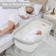 UBRAVOO Babybett, 2-in-1-Babybetten und Babywiegen, Einfach Zusammenklappbares Reisebett mit Matratze Inklusive, Multifunktionales Stubenwagen Baby für Neugeborene-Khaki