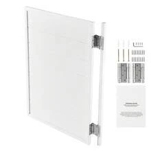 Saloon Doors, 32"W X 42" H Single Swinging Cafe Interior Doors, Square Design Premium Pine Wood, With Hinges & Hardware Kit, Easy To Install, For Hallway Kitchen Bar Pub Entrance, White - Single 32"W X 42"H Square - View 8