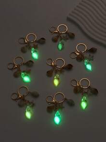 1 件全新创意逼真海洋生物海星和贝壳吊坠夜光水晶海星和贝壳吊坠女士包包吊坠礼物送给朋友适合日常使用海滩配饰海滩必需品度假