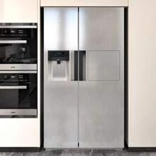 1 Roll Of Metal Texture Self-Adhesive Vinyl Wall Paper, Viscous Wallpaper, Silver/Gold Metal Stainless Steel Texture Decorative Film, Refrigerator, Dishwasher, Disinfection Cabinet Furniture Decoration, Cabinet And Dining Table Color Change Renovation Decoration,Peel And Stick Wallpaper