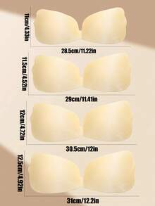 Summer Strapless Self-Adhesive Wing Nipple Covers, Suitable For Women, Lift And Gather Breasts, Sticky Bra, Invisible, Breathable, Anti-Sagging, Suitable For Wedding Dresses, Formal Gowns, Dresses, Bikinis, Swimwear - Multicolor - View 4