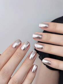 Multi‑Color Mirror Nail Powder, Metallic Shiny Nail Art Pigment, Salon & DIY Manicure Pedicure Decor Supplies - Multicolor - View 4
