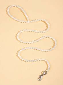 1pc Plastic Pearl Design Pet Leash, Approx. 120cm Length, Suitable For Walking Pets - Multicolor - View 5