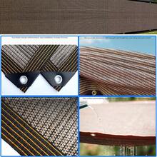 带索环的遮阳布户外遮阳帘，优质遮阳布栅栏 - 抗撕裂，易于安装，抗紫外线咖啡棕色 Hdpe 遮阳帘，帆形凉亭遮阳布隐私屏幕户外遮阳网，适用于户外露台花园凉亭天篷宠物屋植物 - 提供出色的防晒、遮阳和隐私，带有胶带边缘和索环。 - 彩色 - 查看 2