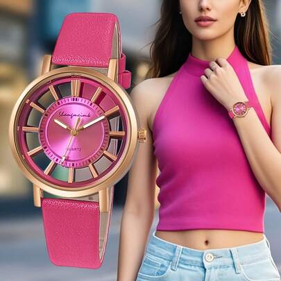 Women's PU Leather Watch, Women's Quartz Wrist Watch, Casual Ladies Analog Watch, Holiday & Valentine's Day Gift