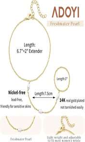 Adoyi Gold Bracelets For Women, 14K Gold Plated Stackable Bracelet Stack Set Adjustable Charm Paperclip Chain Cuban Link Layered Waterproof Jewelry Sets Gifts For Womens 60_68_72" - Style F - View 6