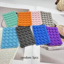 1 buc Mâner de telefon din silicon, Ventuză cu două fețe cu 24 de ventuze, Multifuncțional Pătrat Autoadeziv Antiderapant, Mâner de telefon, Mâner adeziv pentru telefon, Suport adeziv pentru telefon, Telefon adeziv