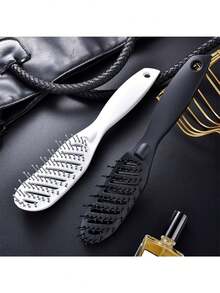 1 件装镂空发梳头皮按摩发刷顺发造型工具，适合所有发质，返校、旅行度假必备，女士发饰