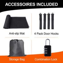 20 Cubic Feet Roof Rack, Waterproof Rooftop Cargo Carrier With Anti-Slip Mat + 4 Door Hooks For All Vechicles With/Without Racks - Black With Orange Line - 查看 4