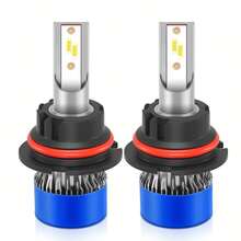 Roadsun 2 件 LED 汽车大灯灯泡 - H1 H4 H7 H11 H13 9005/HB3 9006/HB4 9007，6000K 白光，75000LM，200W 远/近光，快速安装雾灯，带超级冷却系统