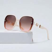 Vintage Square Fashion Glasses With Decorative Lenses, Retro Style Lightweight Design, Includes Faux Leather Case And Microfiber Cloth, Creative Eyewear, Unique Glasses, Unisex Square Shape Shades