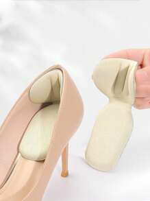 2 pares de almohadillas para talón ComfortFit - Protectores acolchados de 3 mm para zapatos flojos, rellenos antideslizantes y antiampollas para mejorar el ajuste para hombres/mujeres (esencial para viajes/trabajo - solución universal para zapatos)
