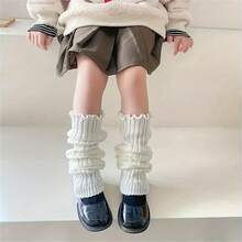 1對y2k女孩兒童保暖足套,透氣舒適的秋冬足套,兒童保暖器 - 白色 - 查看 12