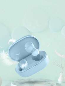 Noise Reduction In-Ear Stereo Wireless Headset 200 MAH Charging ,Case For IOS/Android/Trucker/Business/Office-Blue - Blue - View 1